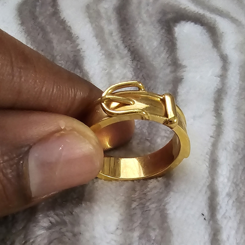 Hermes Gold Scarf Ring Boucle Sellier Belt Design - image 4